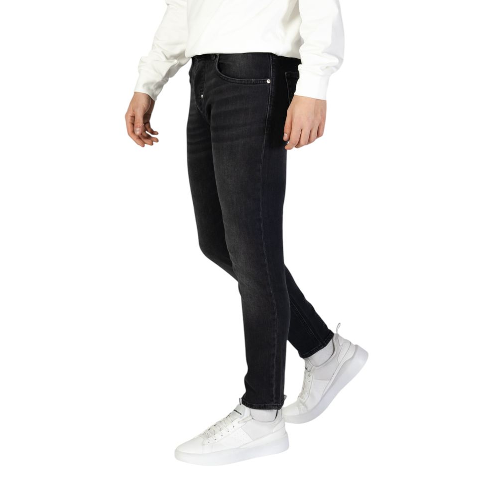 Black Cotton Jeans & Pant