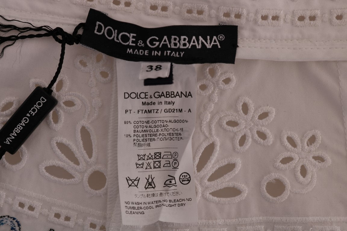 Majolica Embroidered Capri Elegance