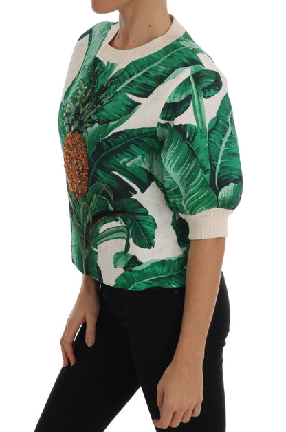 Tropical Sequined Sweater - Lush Greenery Edition