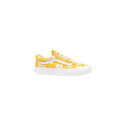 Yellow Fabric Low Top Sneakers