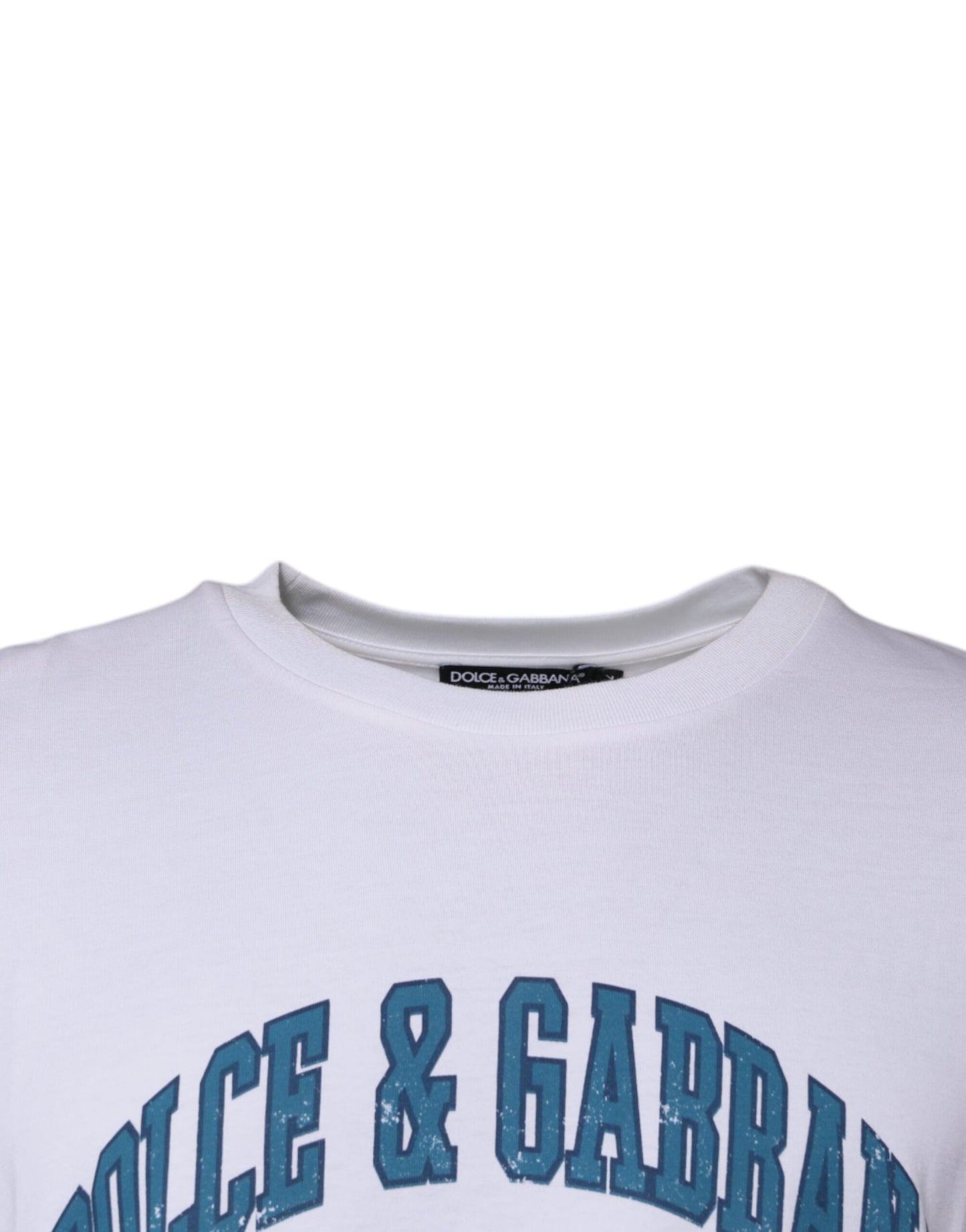 White DG Milano Cotton Crew Neck T-shirt