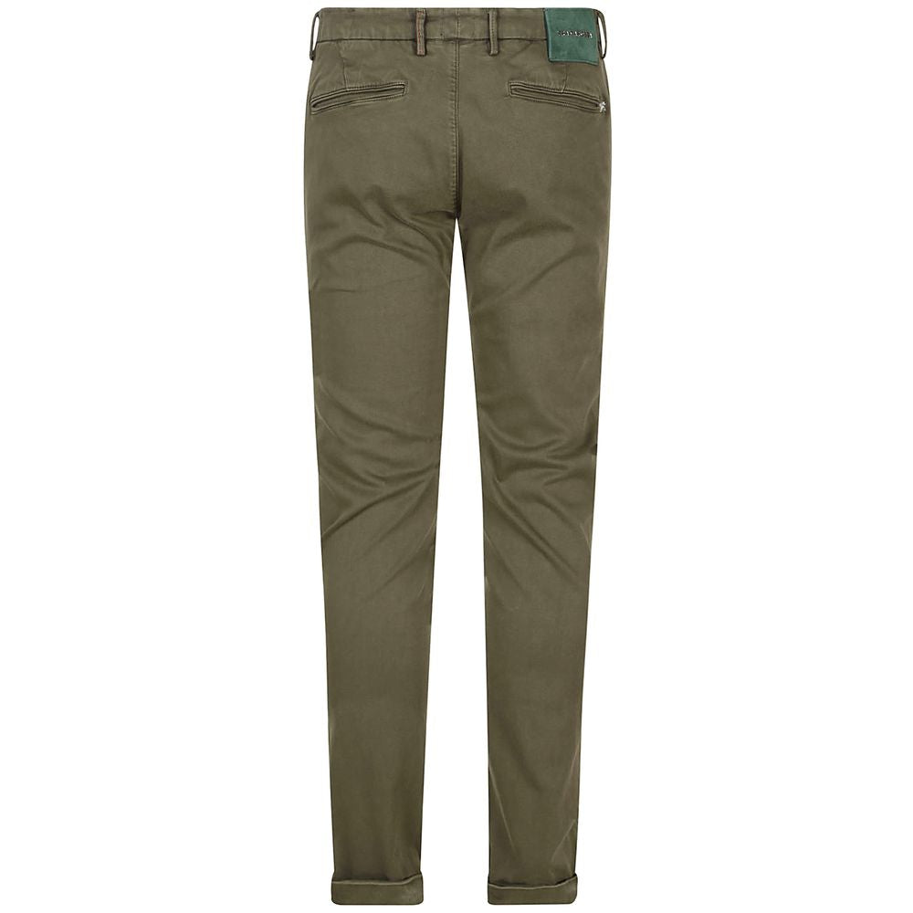 Green Cotton Jeans & Pant