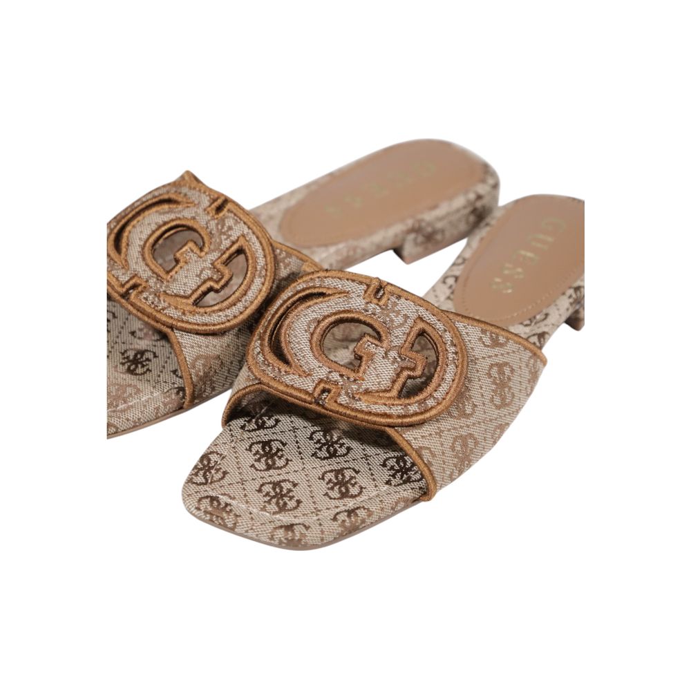 Beige Polyester Sandal