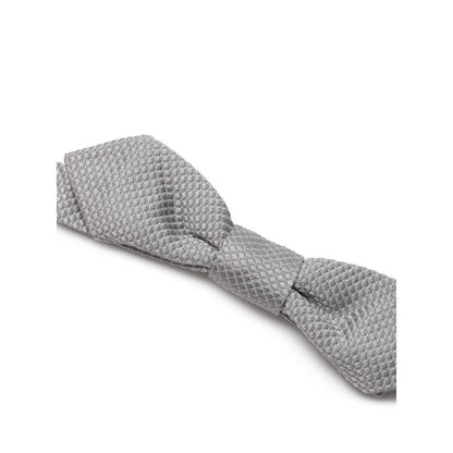 Silver Silk Ties & Bowty