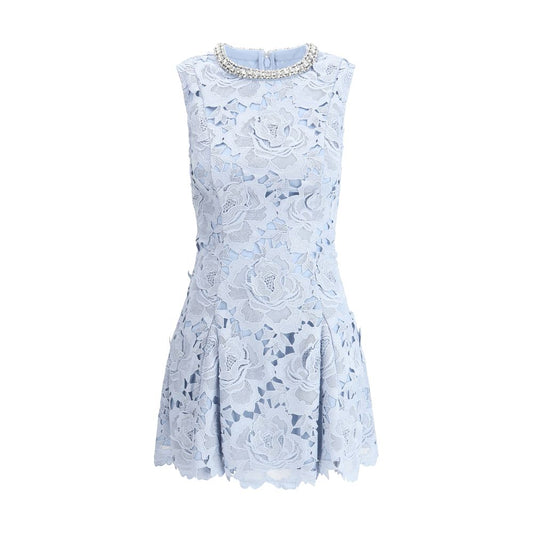 lace Mini Dress with jewel collar