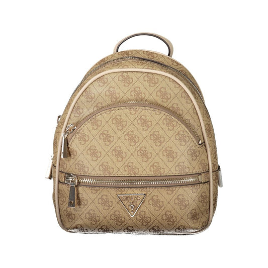 Beige Polyethylene Backpack