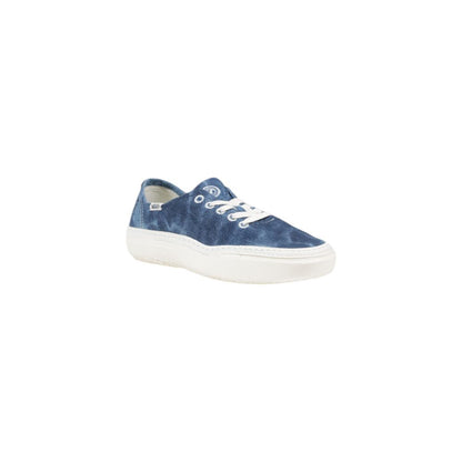 Blue Fabric Low Top Sneakers