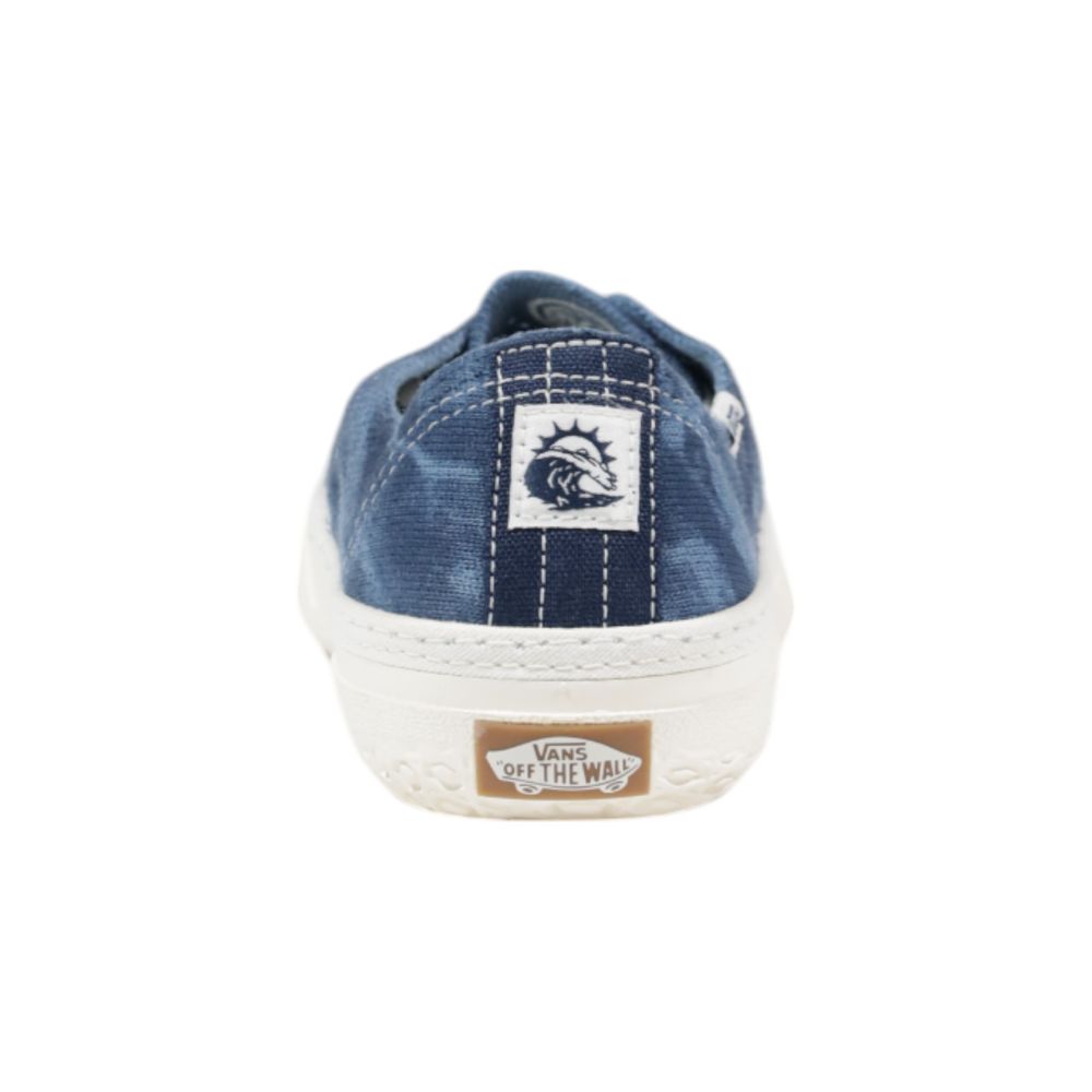 Blue Fabric Low Top Sneakers