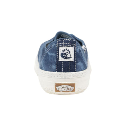 Blue Fabric Low Top Sneakers