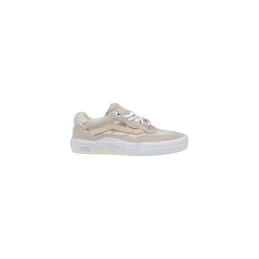 Beige Suede Leather Athletic Sneakers