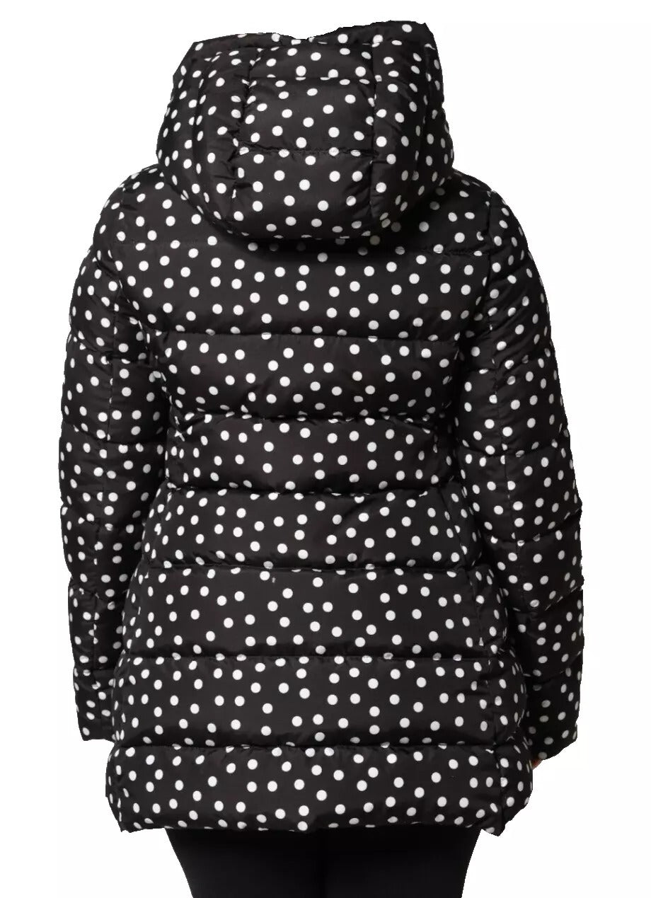 Black Polyester Hooded Reversible Jacket