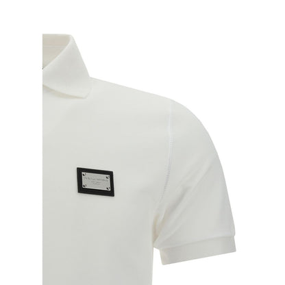 White Cotton Polo Shirt