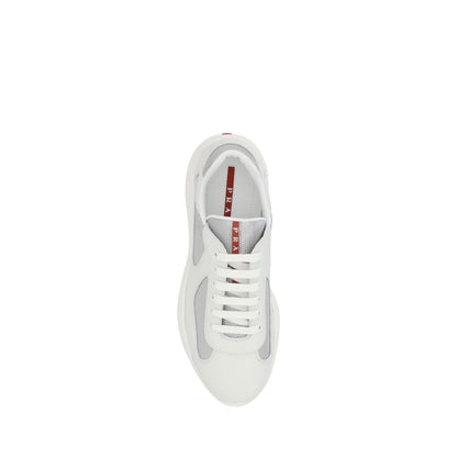 White Calf Leather Bos Taurus Low Top Sneakers