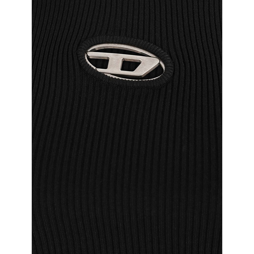 Black Rayon Long Sleeve T-Shirt