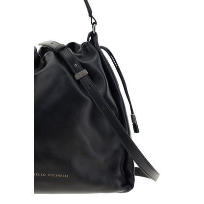 Black Calf Leather Bos Taurus Shoulder Bag