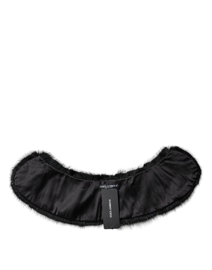 Black Fur Shawl Neck Wrap Cover Collar Scarf