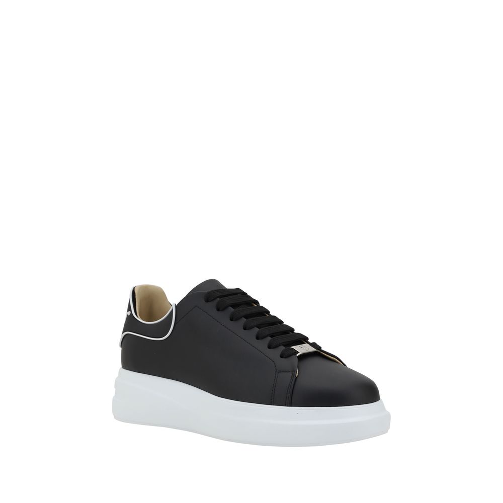 Black Rubber Low Top Sneakers