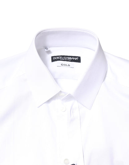 White GOLD Cotton Long Sleeves Dress Shirt