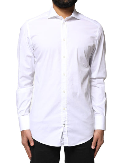 White GOLD Cotton Long Sleeves Dress Shirt