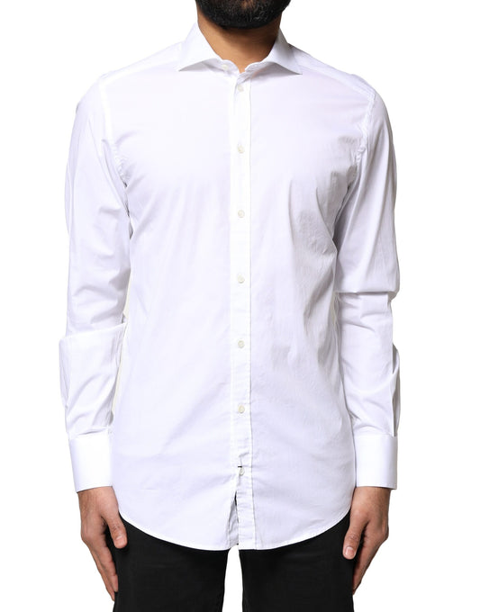 White GOLD Cotton Long Sleeves Dress Shirt