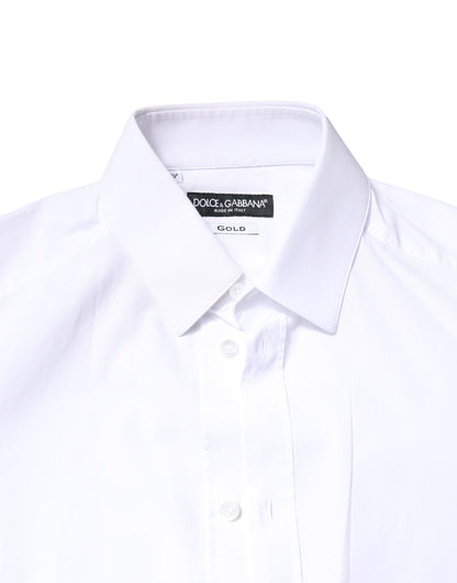 White GOLD Cotton Long Sleeves Dress Shirt