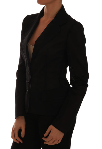 Semi-Transparent Darkgreen Nylon Blazer