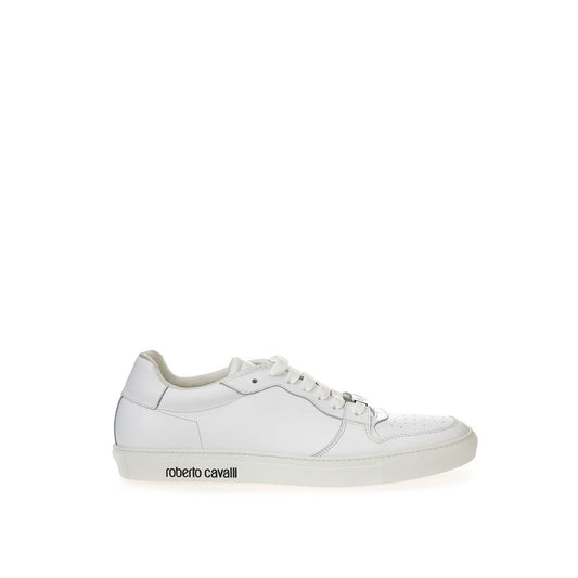 White Leather Low Top Sneakers
