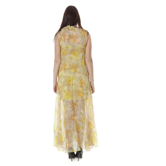 Yellow Polyester Women's Dress