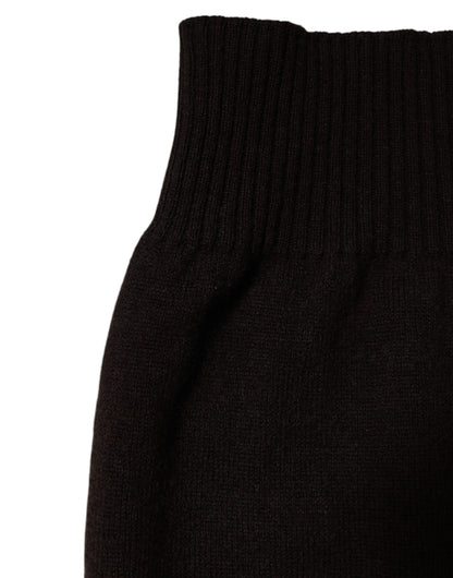 Brown Cashmere Knitted Neck Warmer Foulard Scarf