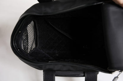 Black Shoulder Strap Pet Carry Logo Plaque Bag