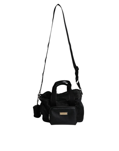 Black Shoulder Strap Pet Carry Logo Plaque Bag
