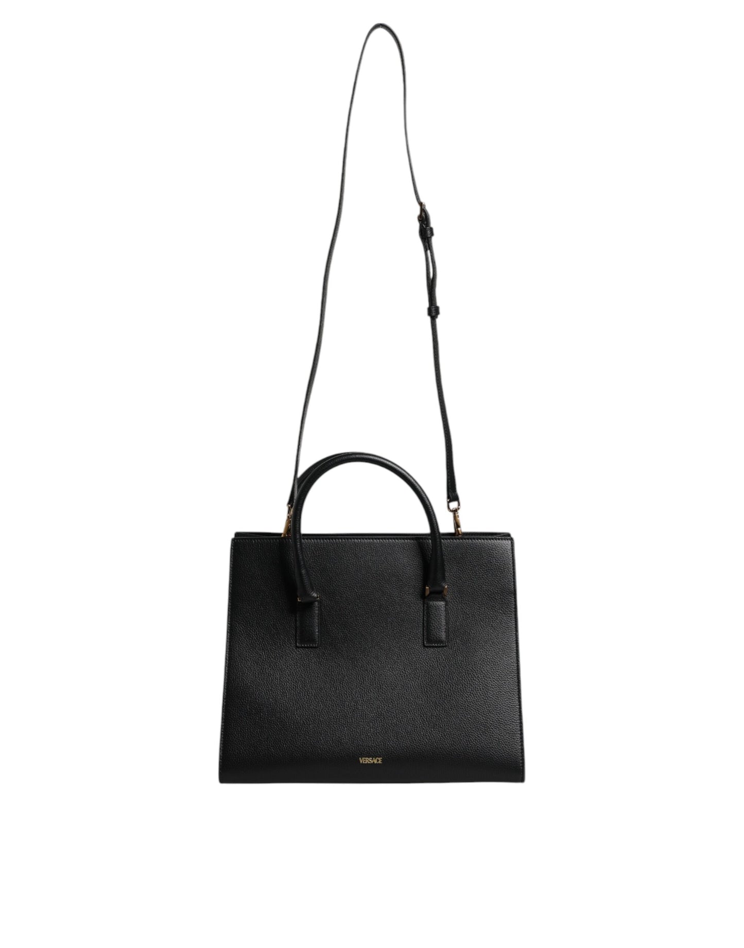 Black Large Leather Top Handle Shoulder Crossbody Bag