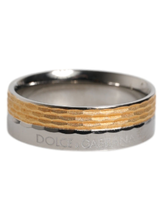 Gold Silver Tone Real Brass DG Logo Ring