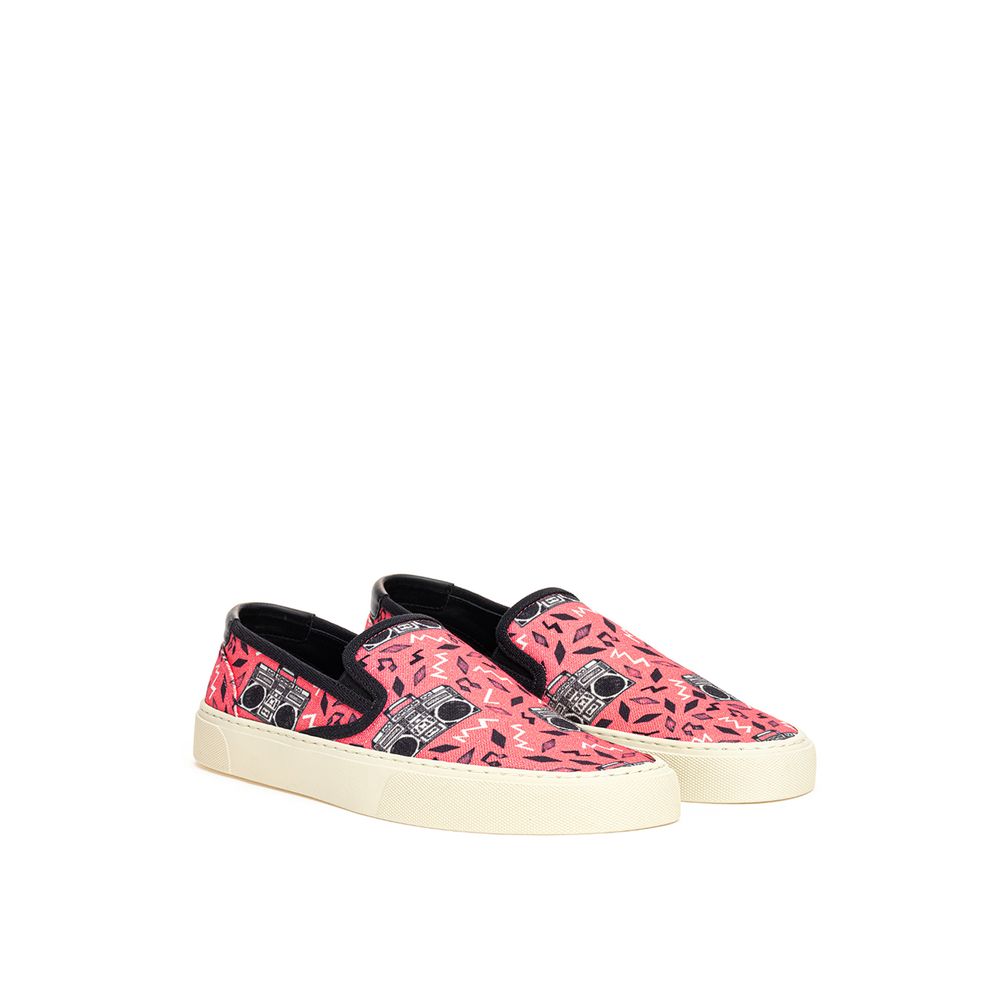 Pink Cotton Platform Sneakers