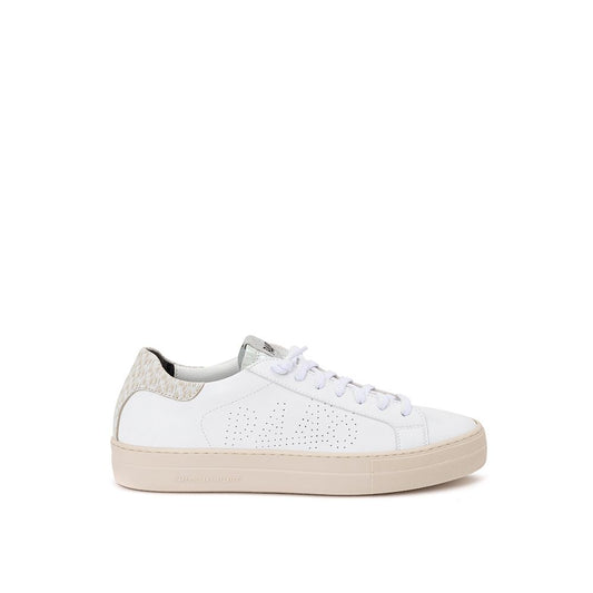White Leather Low Top Sneakers