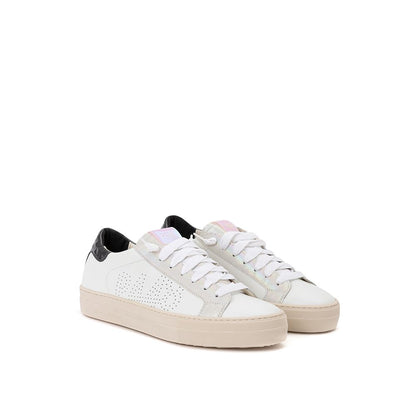 White Leather Athletic Sneakers