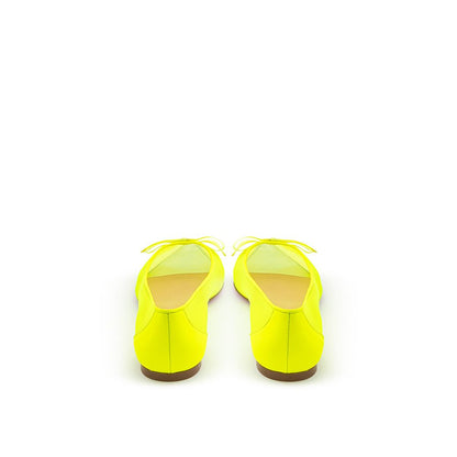 Yellow Mesh Ballet Flats