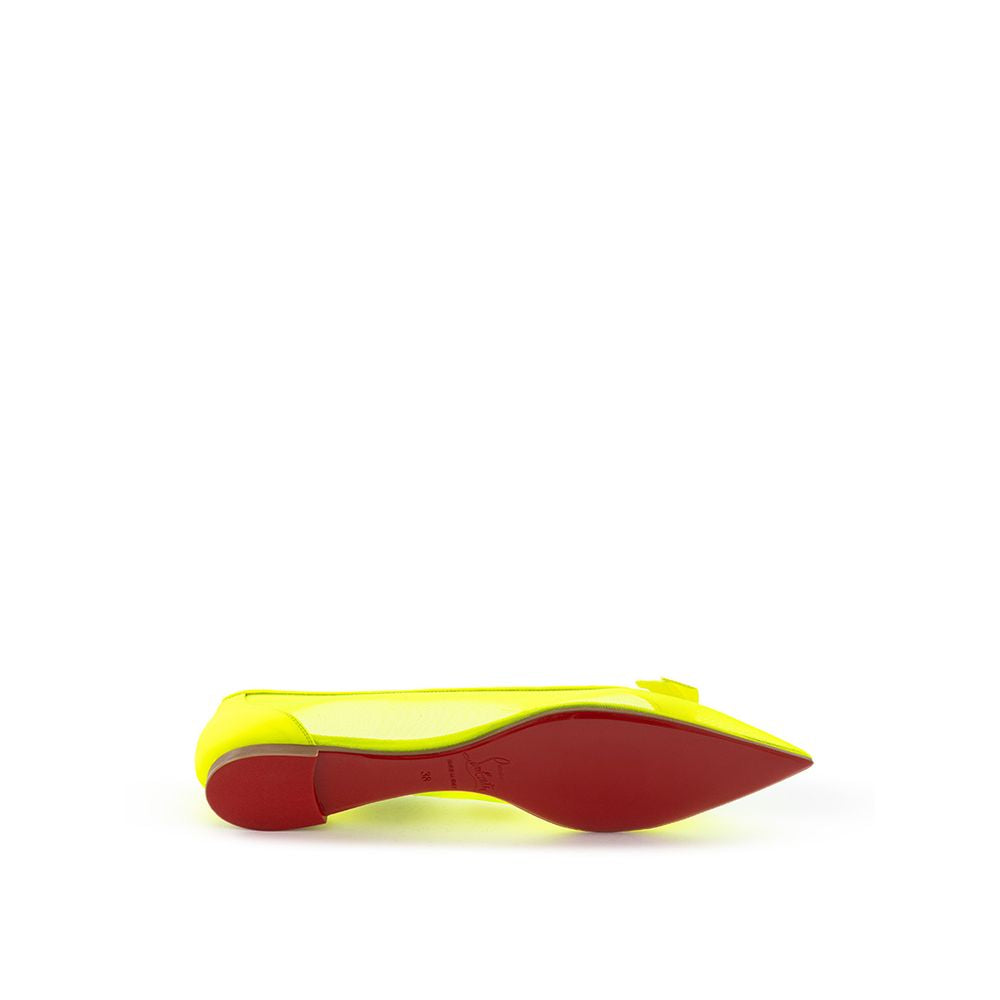 Yellow Mesh Ballet Flats