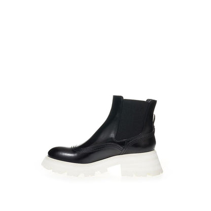 Black Leather Chelsea Boots