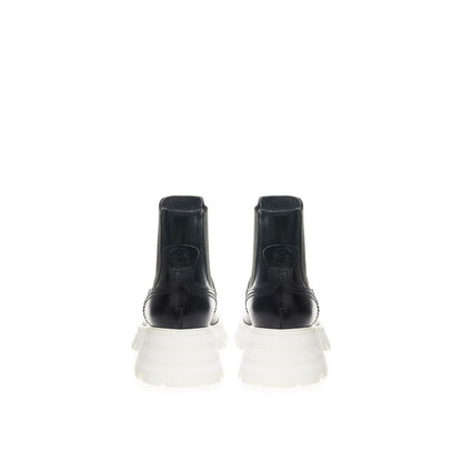 Black Leather Chelsea Boots