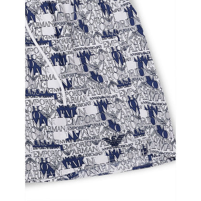 White Polyester Swim Shorts