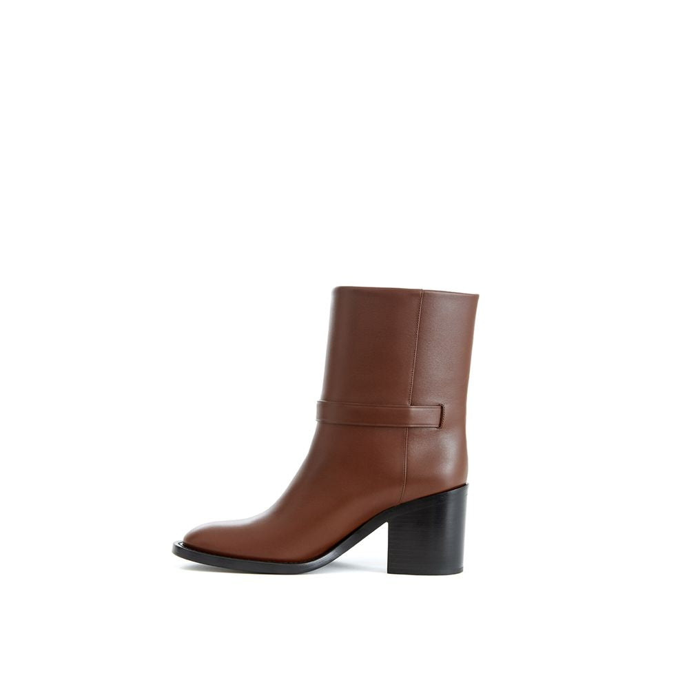 Brown Leather Ankle Boots