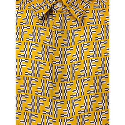 Yellow Silk Shortsleeve Shirt