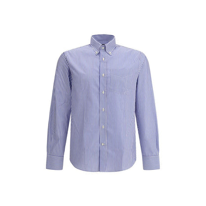 Blue Cotton Pattern Shirt