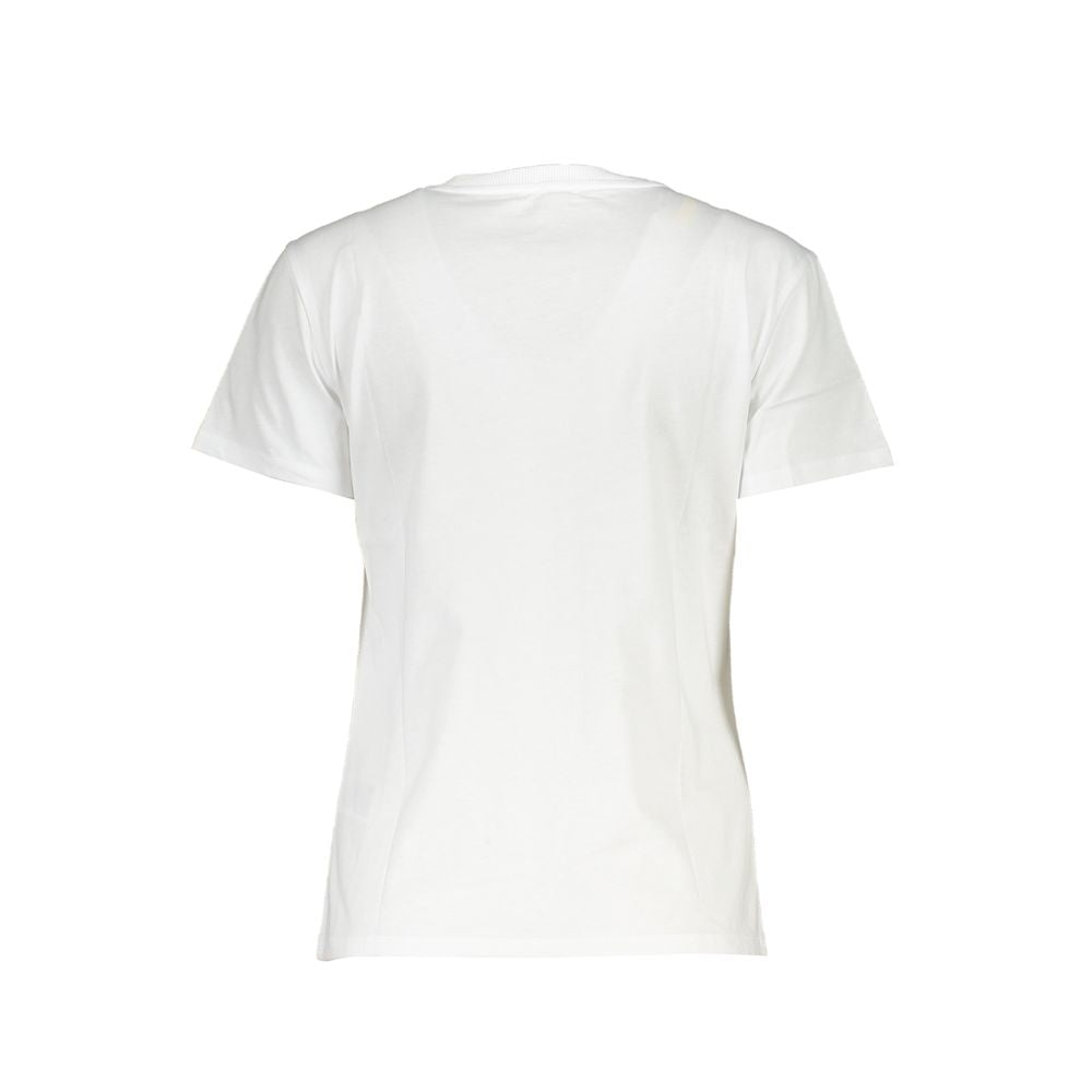 White Cotton Women T-Shirt