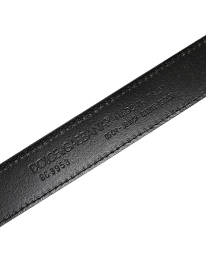 Green Ostrich Leather Silver Metal Buckle Belt