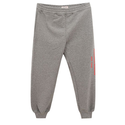 Gray Cotton Athletic Pants