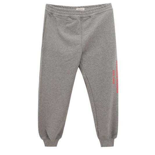 Gray Cotton Athletic Pants