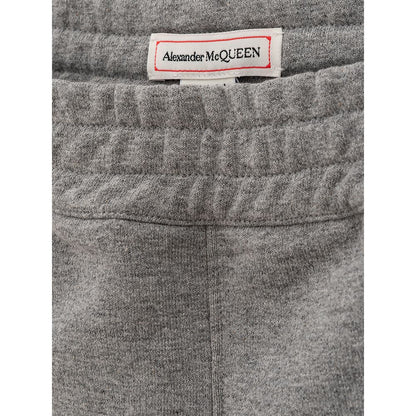 Gray Cotton Athletic Pants