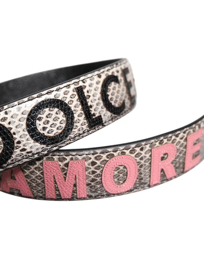 Multicolor DG AMORE Patch Bag Shoulder Strap